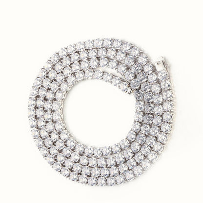 Sterling Silver CZ Set Tennis Necklace 6.0mm 17 Inch – ABB209