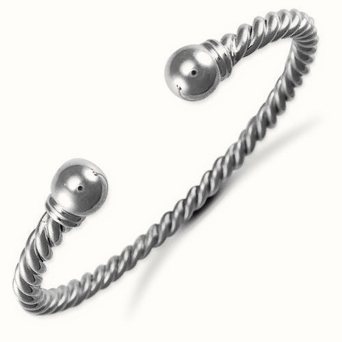 Sterling Silver Twisted Torque Bangle Gents – ABG013