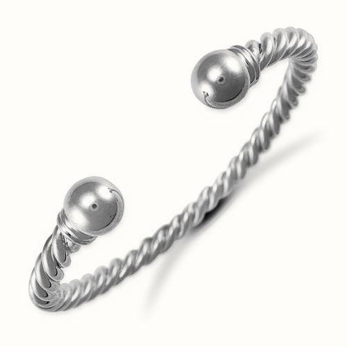 Sterling Silver Twisted Torque Bangle – ABG014