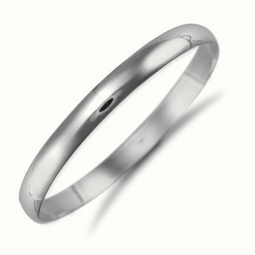 Sterling Silver D-Shape Slave Bangle – ABG022