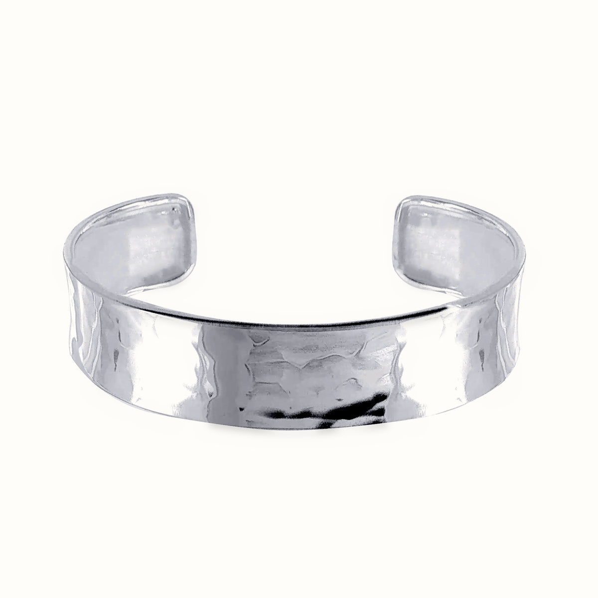 Sterling Silver Hammered Cuff Bangle – ABG071