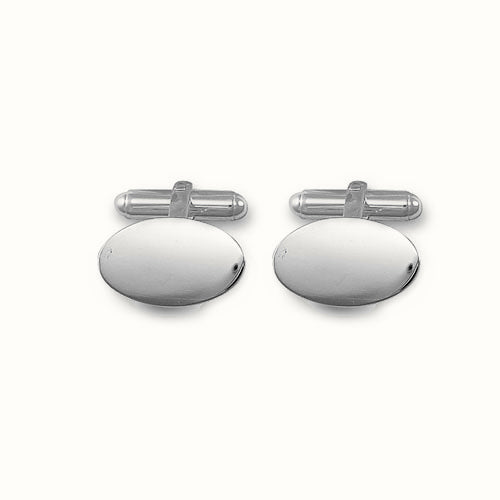 Sterling Silver Oval Cufflinks – ACL001