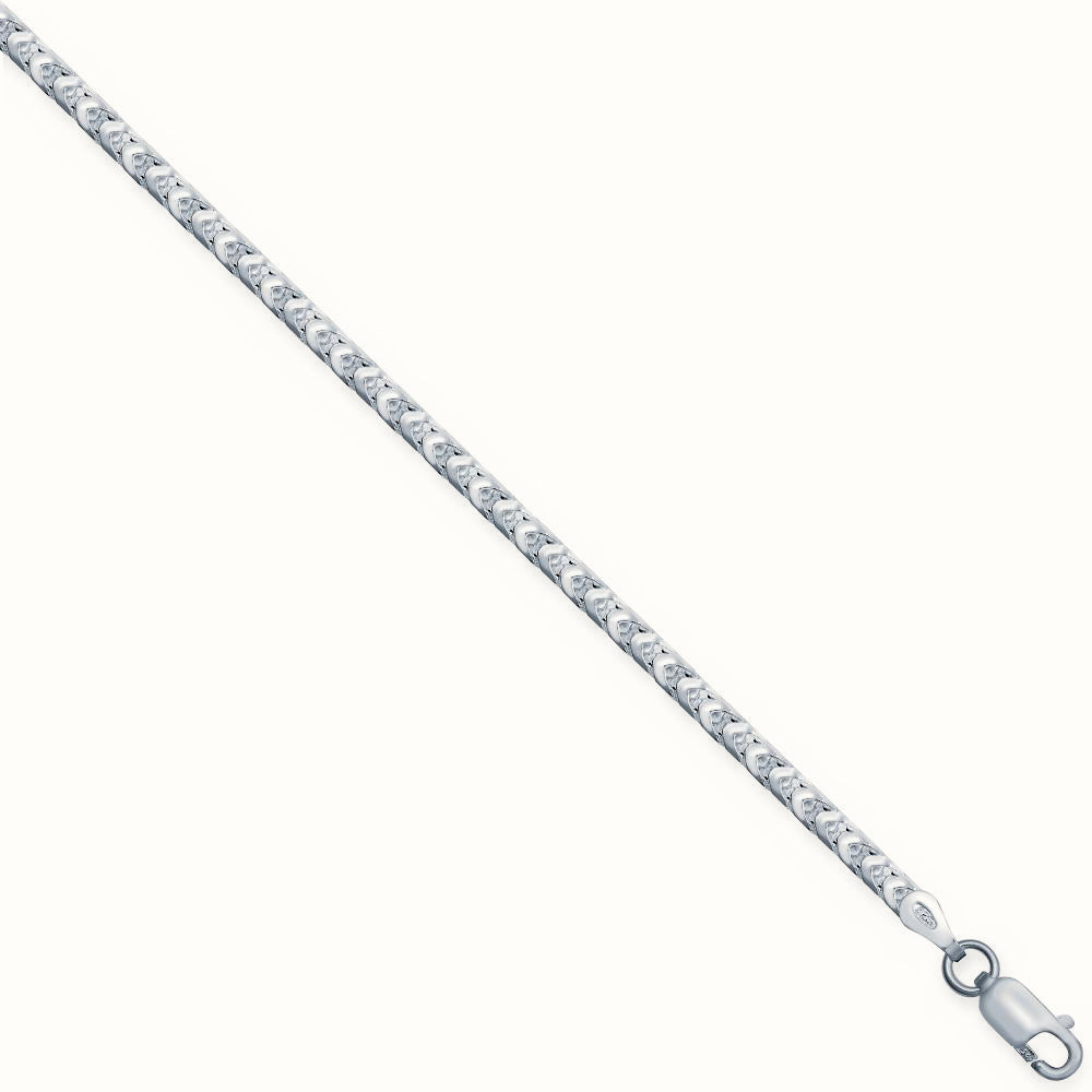 Sterling Silver Square Franco 2.5mm Gauge Chain – ACN022A