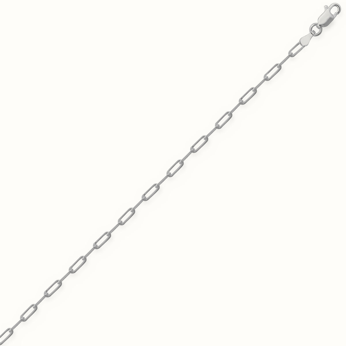 Sterling Silver Paperclip Bracelet 2.4mm Gauge Bracelet – ACN043A