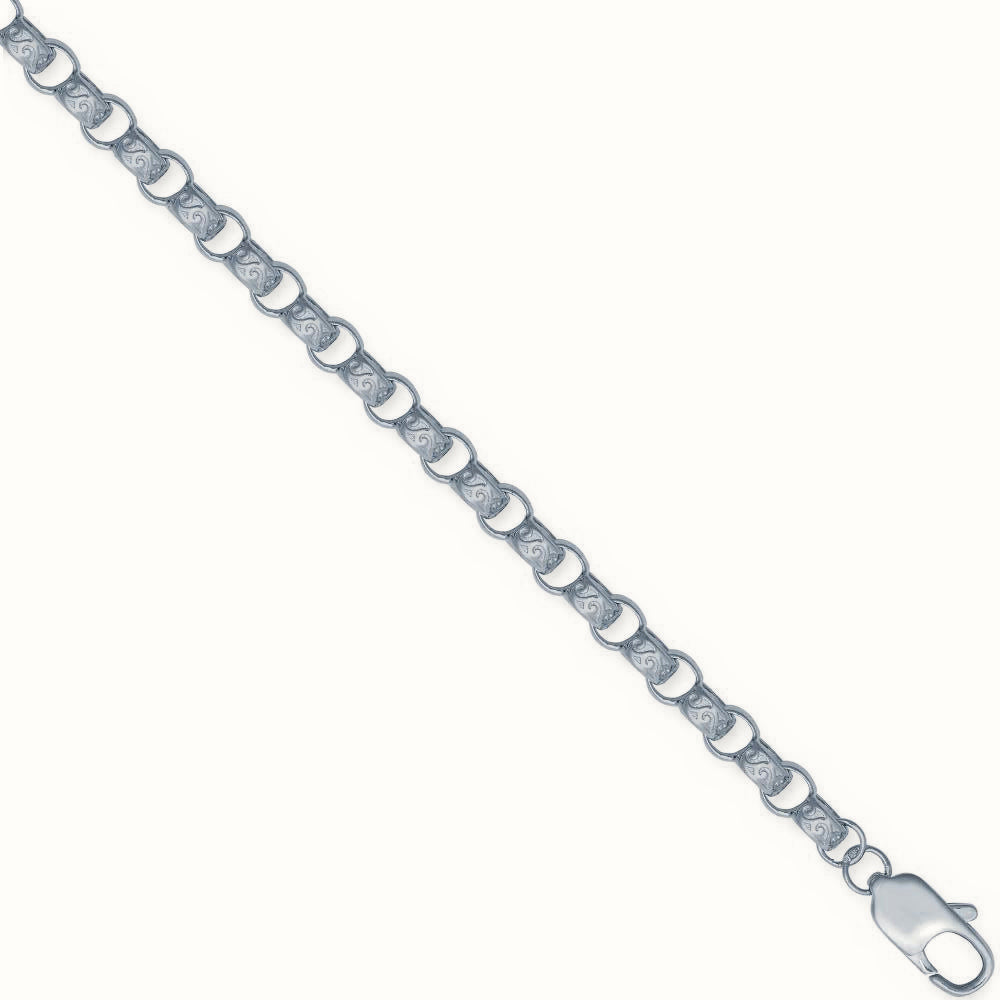 Sterling Silver Engraved Belcher Chain – ACN048A