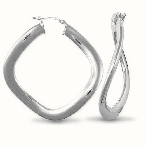 Sterling Silver Formed Hoop Earrings – AER021
