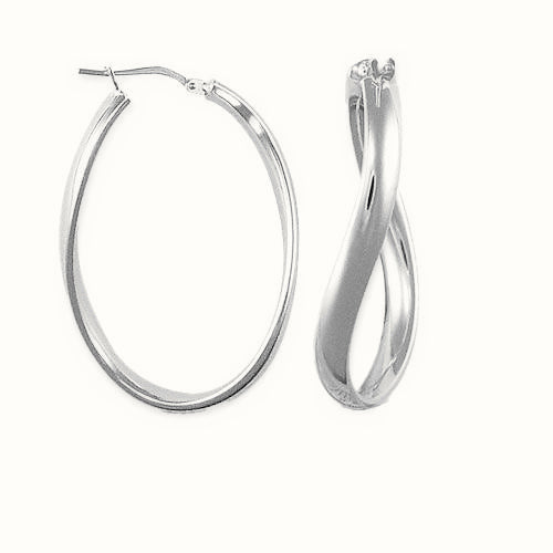 Sterling Silver Formed Hoop Earrings – AER027