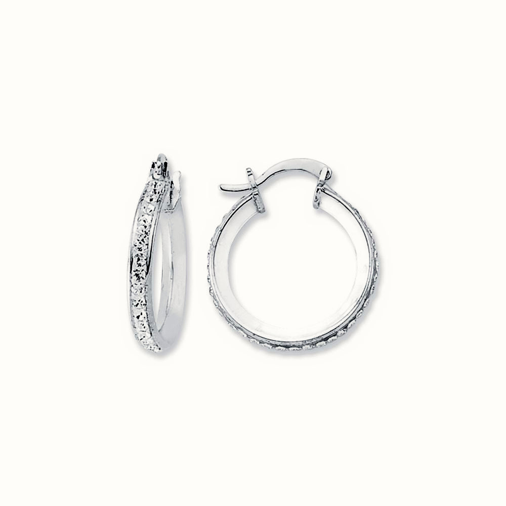 Sterling Silver Resin Set Hoop Earrings Earrimgs – AER131B