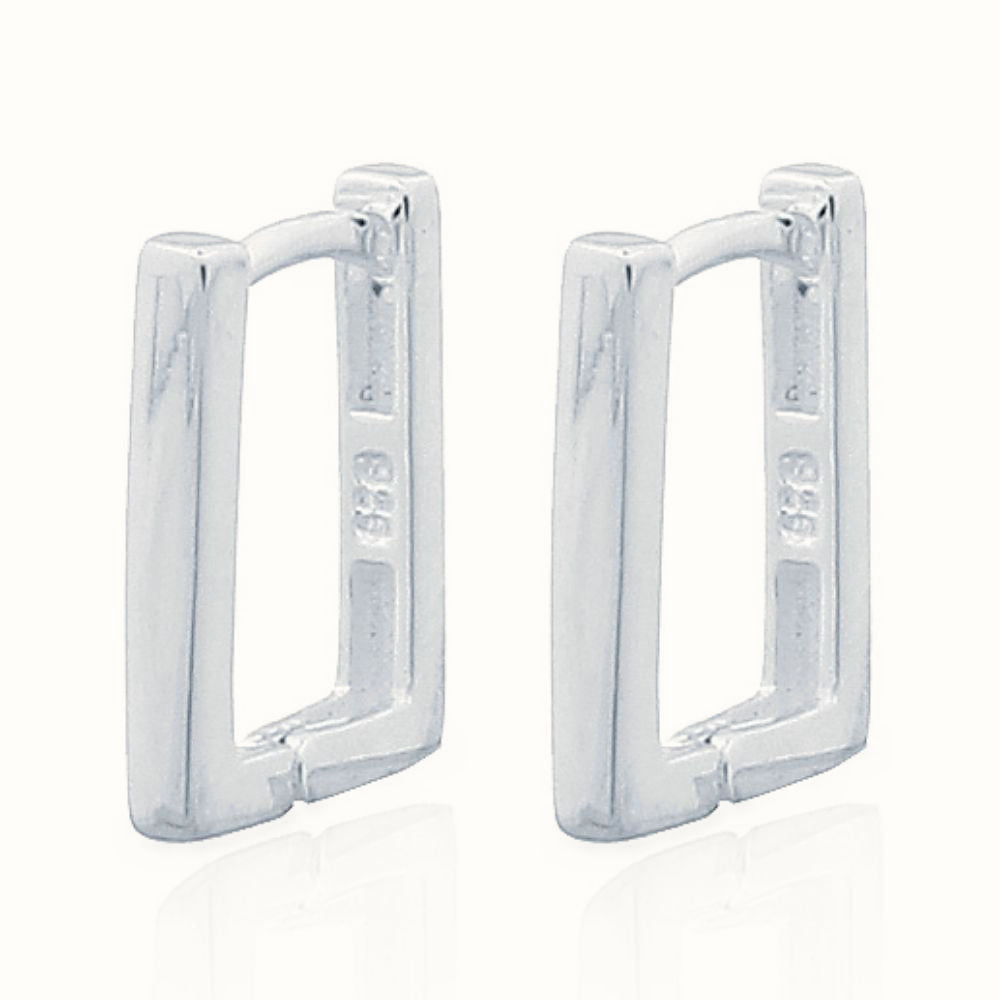 Hoop Earrings 925 Silver - Silver Plating – AER138