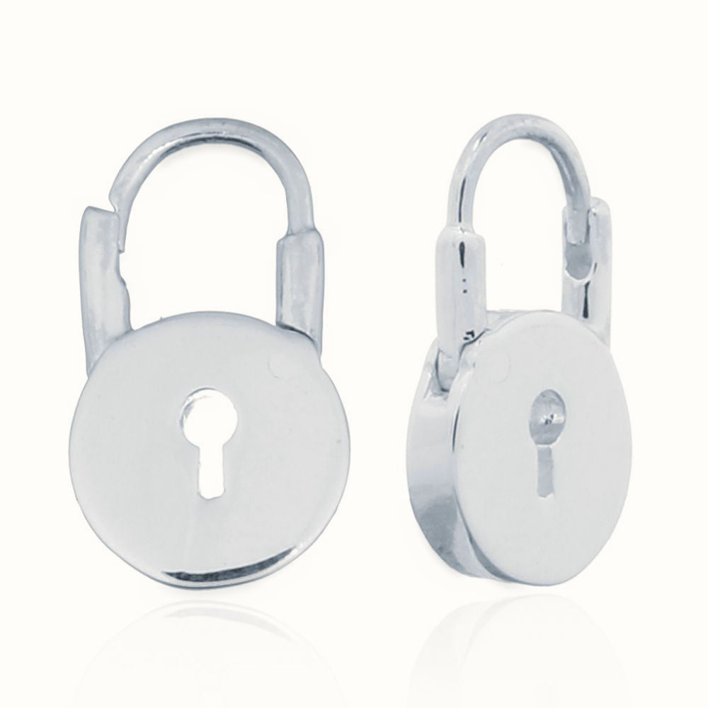 Sterling Silver Love Padlock Earrings – AER139