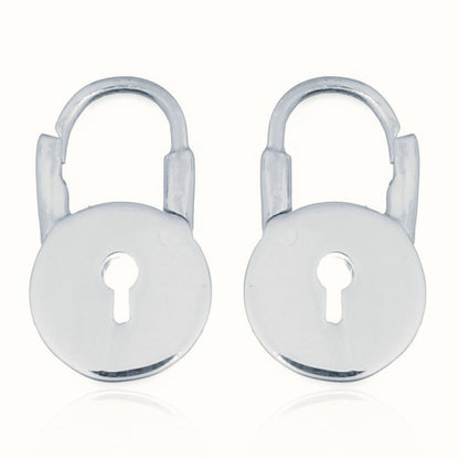 Sterling Silver Love Padlock Earrings – AER139