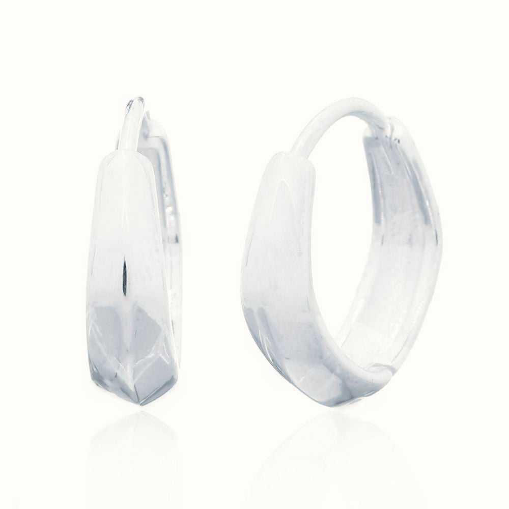 Sterling Silver Huggie Hoop Earrings – AER141
