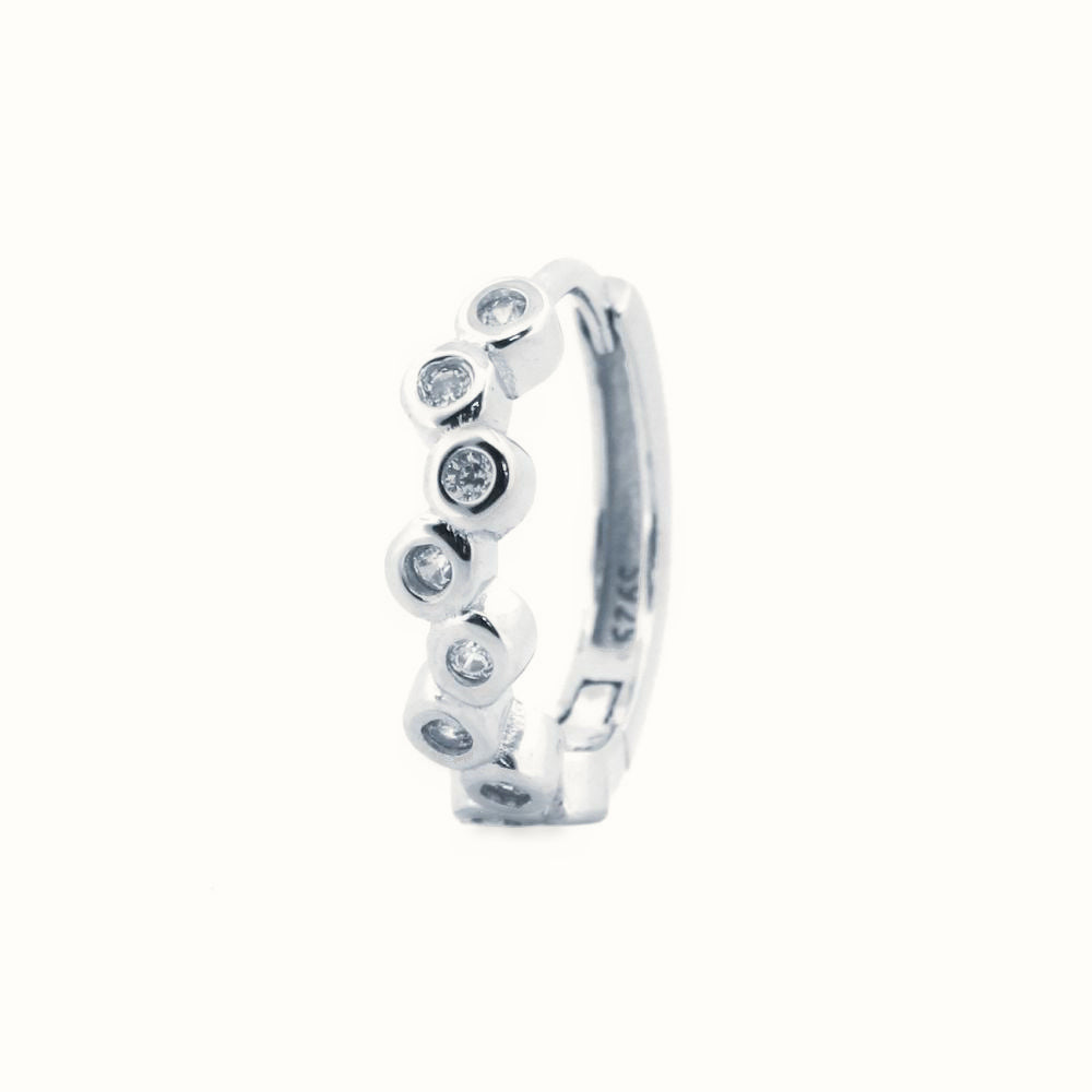 Sterling Silver Rhodium Plated CZ Set Earrings – AER154