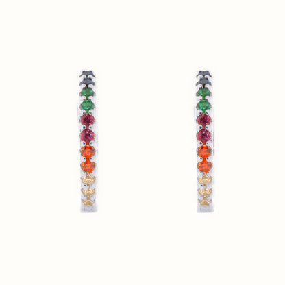 Sterling Silver Rhodium Plated CZ Set Earrings – AER157-RP