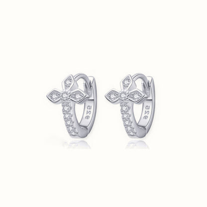 Sterling Silver Rhodium Plated CZ Set Earrings – AER158-RP