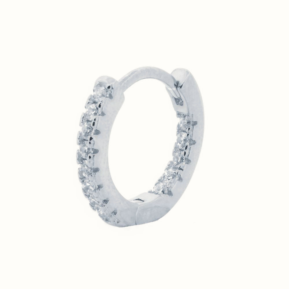 Sterling Silver Rhodium Plated CZ Set Earrings – AER159-RP