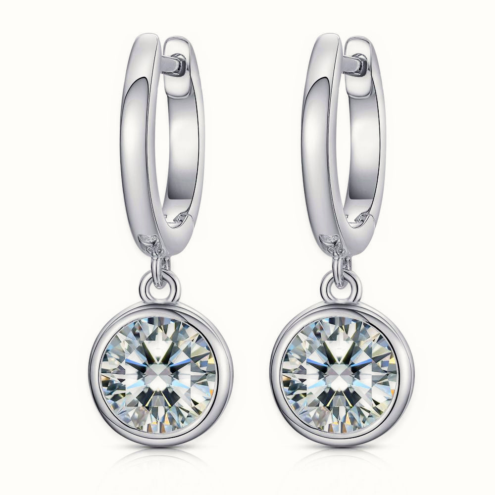 Sterling Silver Solitaire Drop Earrings – AER183