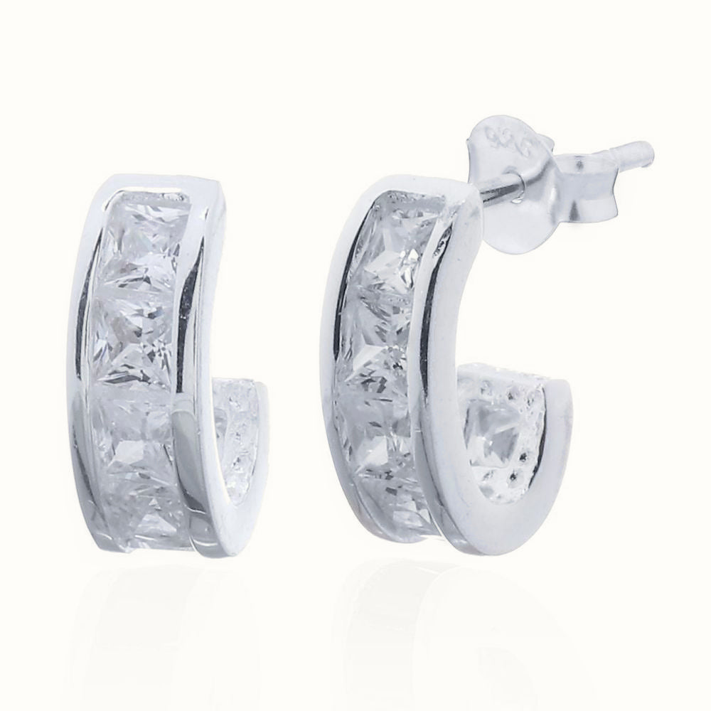 Sterling Silver Stud Earrings - CZ Set – AES145