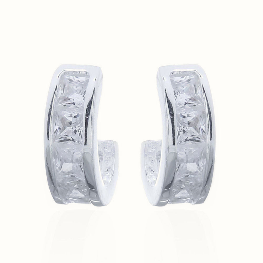Sterling Silver Stud Earrings - CZ Set – AES145