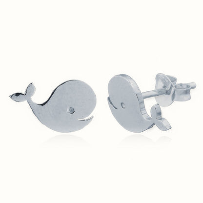 Sterling Silver Dolphin Stud Earrings – AES149
