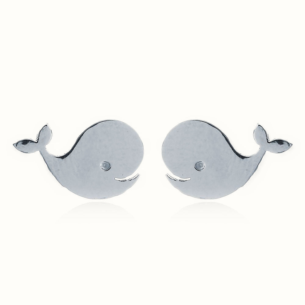 Sterling Silver Dolphin Stud Earrings – AES149