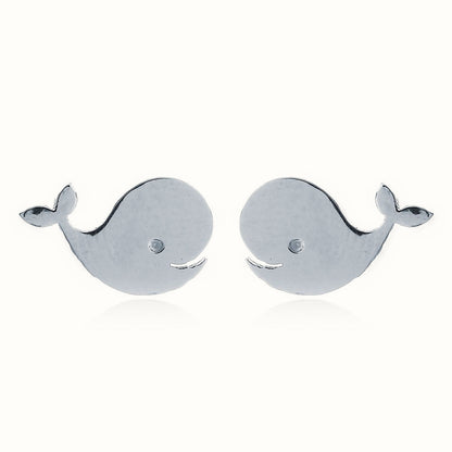 Sterling Silver Dolphin Stud Earrings – AES149