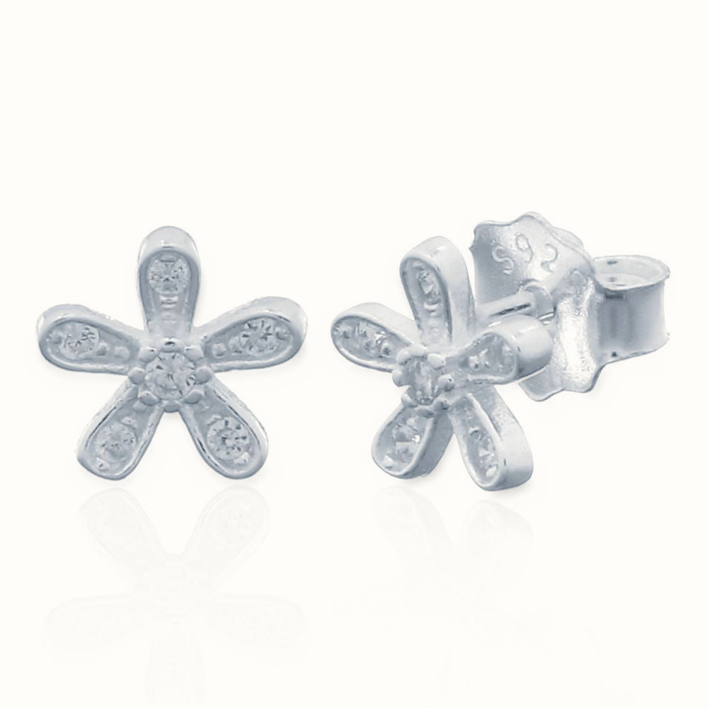 Sterling Silver Stud Earrings - CZ Set – AES151