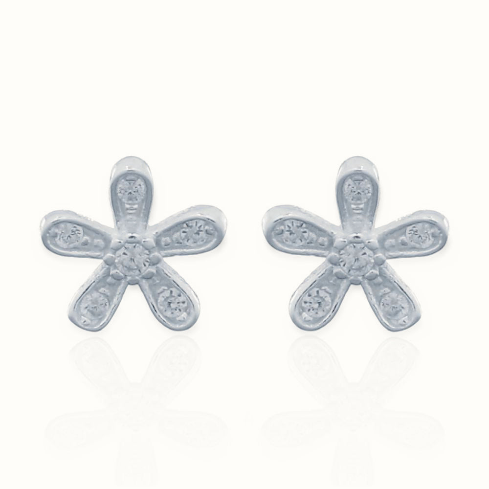 Sterling Silver Stud Earrings - CZ Set – AES151