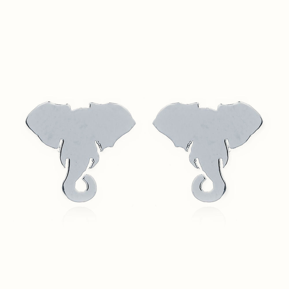 Sterling Silver Elephant Stud Earrings – AES152