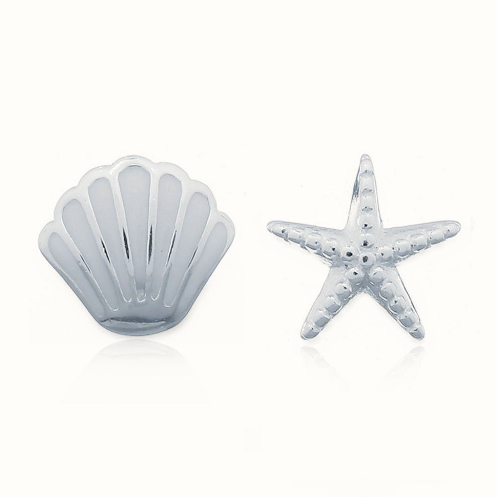 Sterling Silver Shell Stud Earrings – AES162