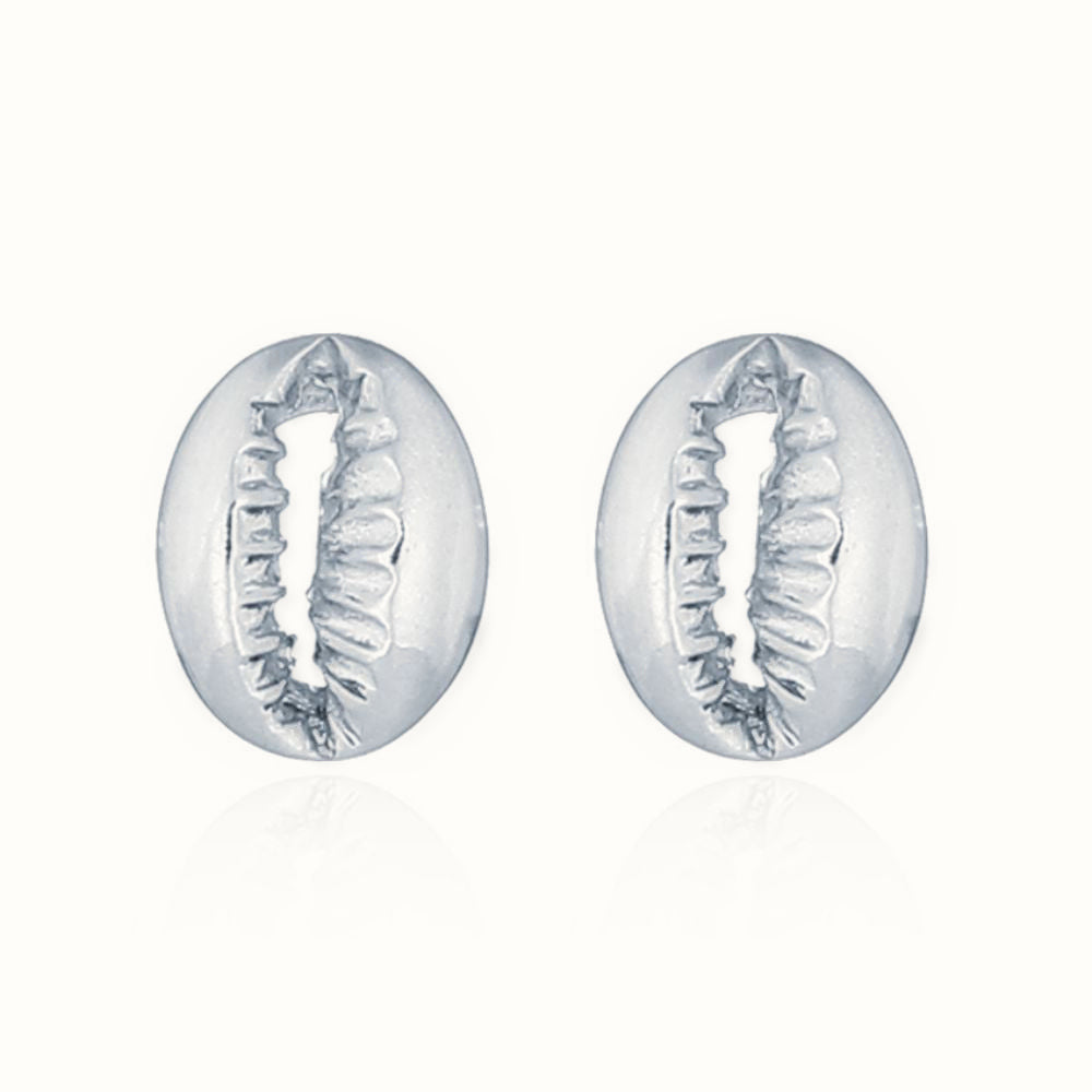 Sterling Silver Coffee Bean Stud Earrings – AES164