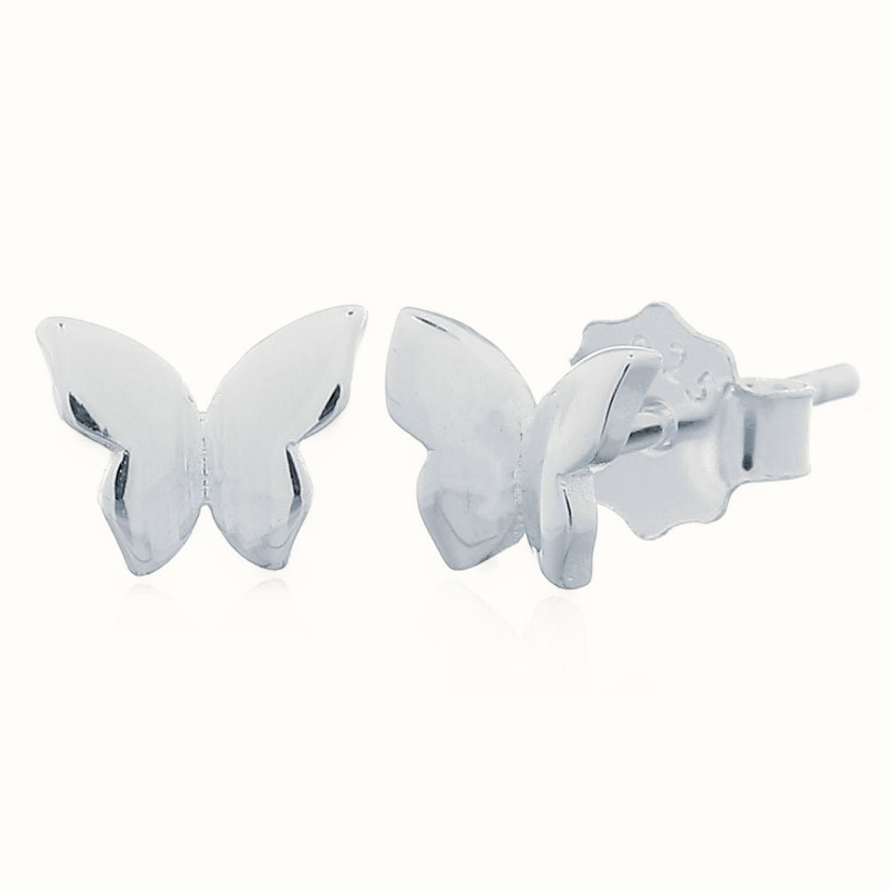 Sterling Silver Butterfly Stud Earrings – AES167