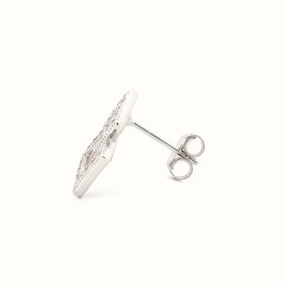 Sterling Silver Rhodium Plated CZ Set Stud Earrings – AES176
