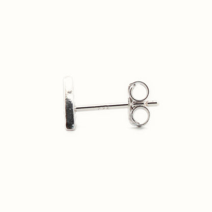 Sterling Silver Rhodium Plated CZ Set Triangle Stud Earrings – AES177