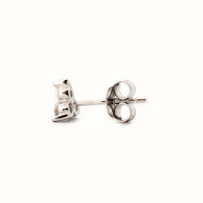 Sterling Silver Rhodium Plated CZ Set Stud Earrings – AES186