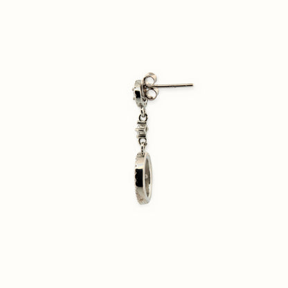 Sterling Silver Rhodium Plated CZ Set Stud Earrings – AES197