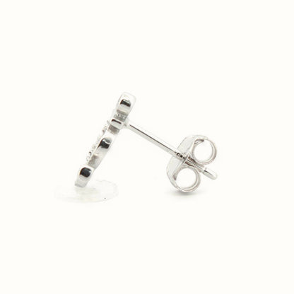 Sterling Silver Rhodium Plated CZ Set Stud Earrings – AES200