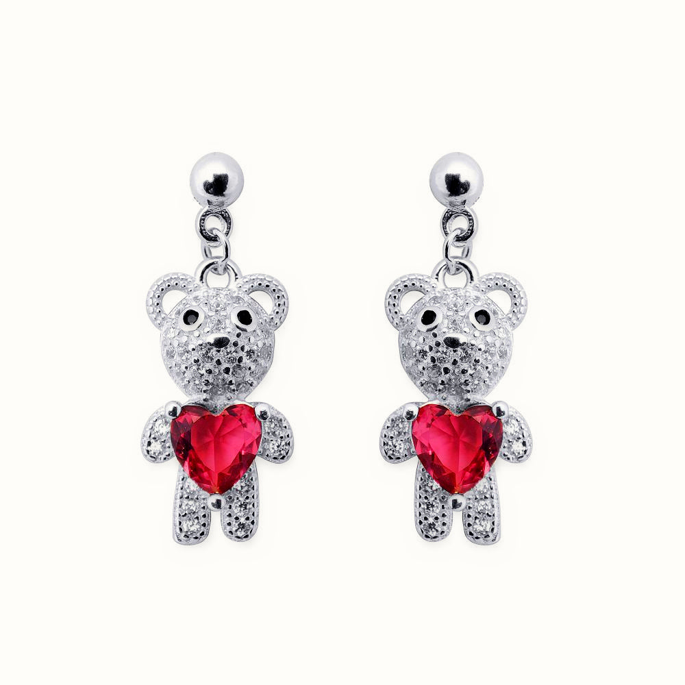 Sterling Silver Rhodium Plated CZ Set Stud Earrings – AES218-RP