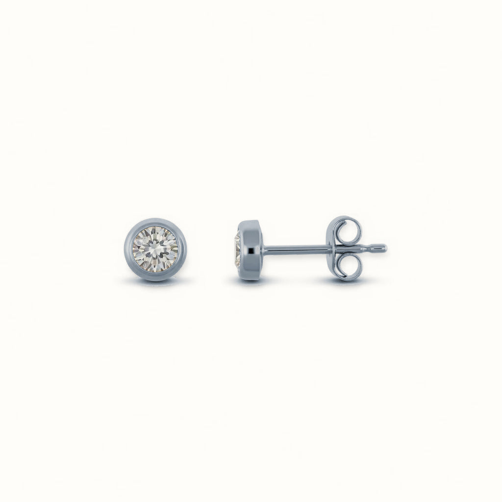 Sterling Silver 3mm Rub Over Stud Earrings – AES270A
