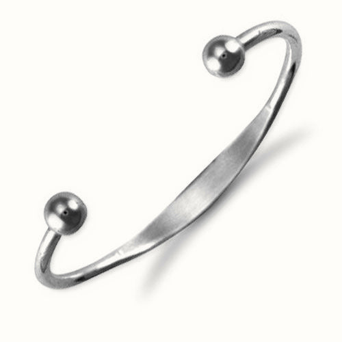Sterling Silver Torque I.D. Baby / Childrens Bangle. – AKB011
