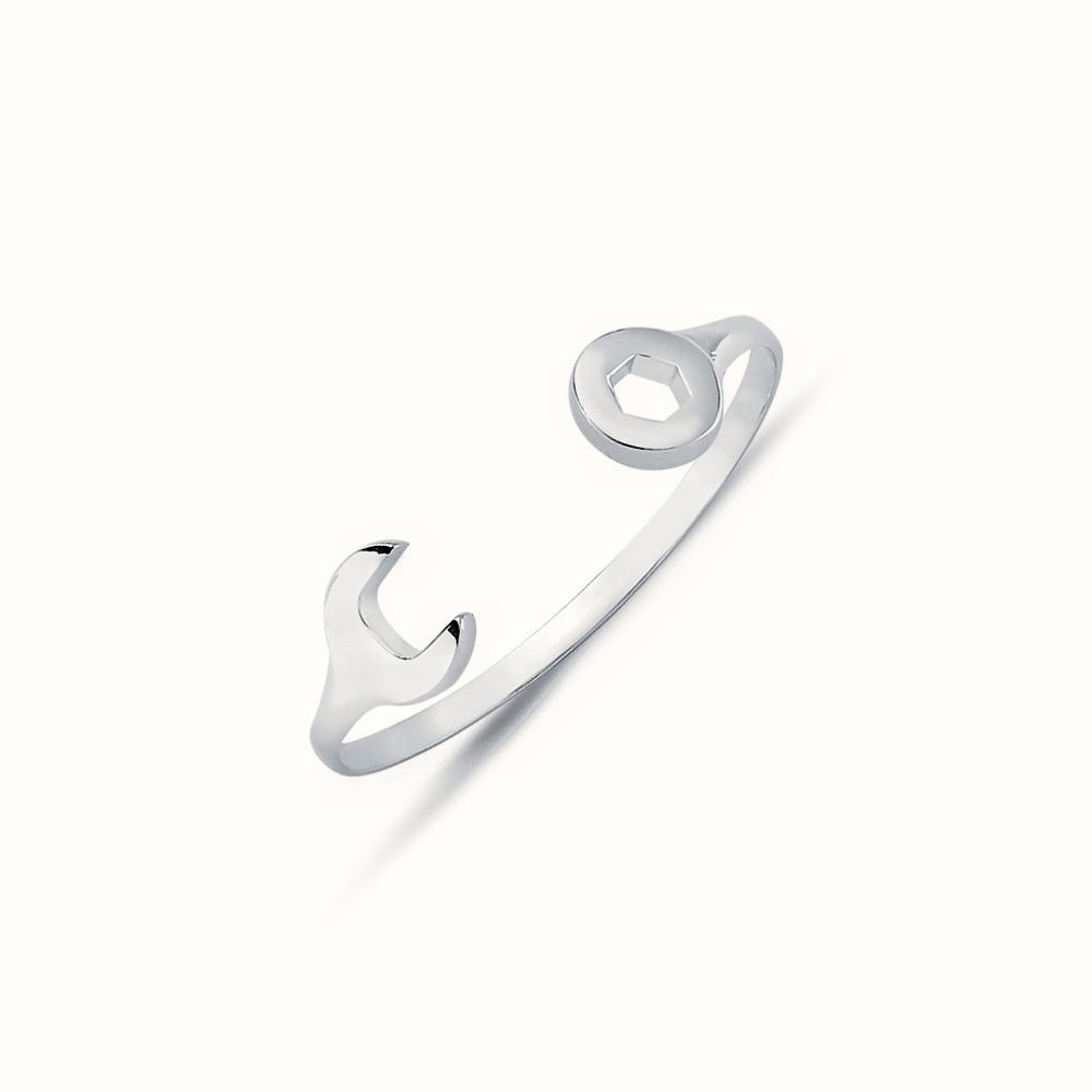 Sterling Silver Solid Spanner Baby / Childrens Bangle – AKB021