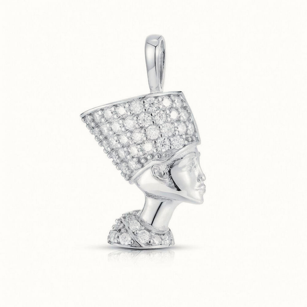 Sterling Silver CZ Set Nefertiti Pendant – APD238