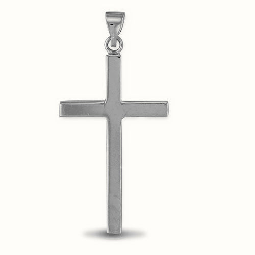 Sterling Silver Solid Stamped Cross – APX011