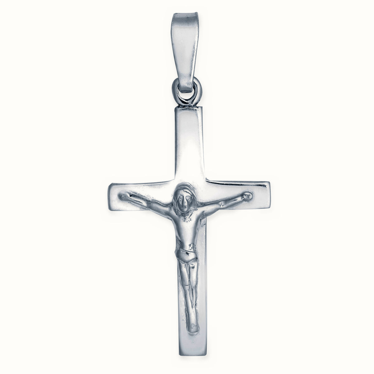 Sterling Silver Stamped Crucifix – APX026