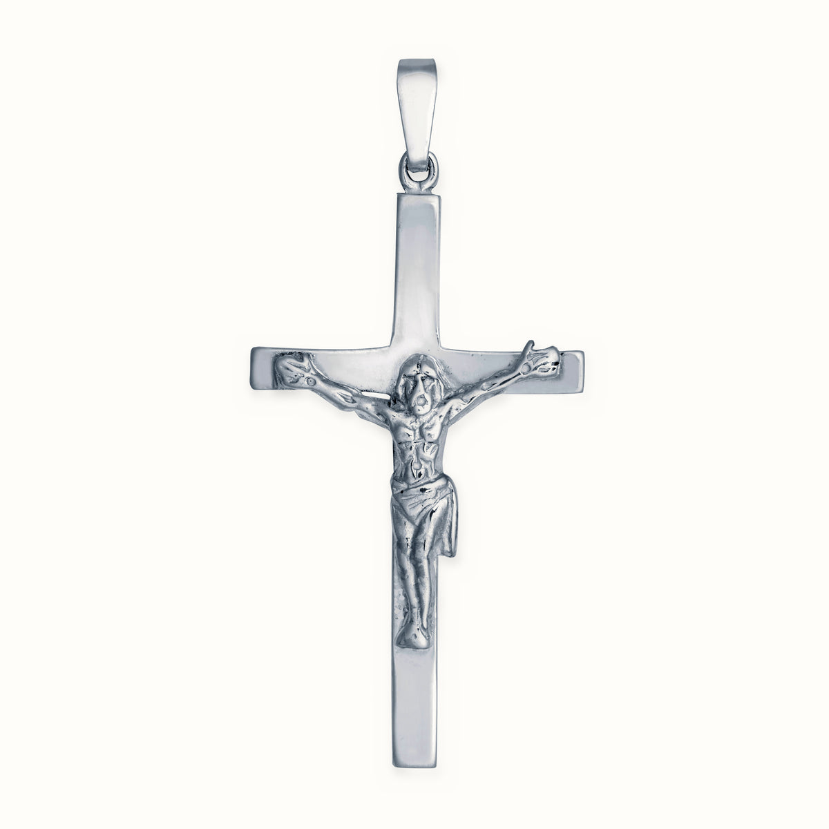 Sterling Silver Stamped Crucifix – APX028