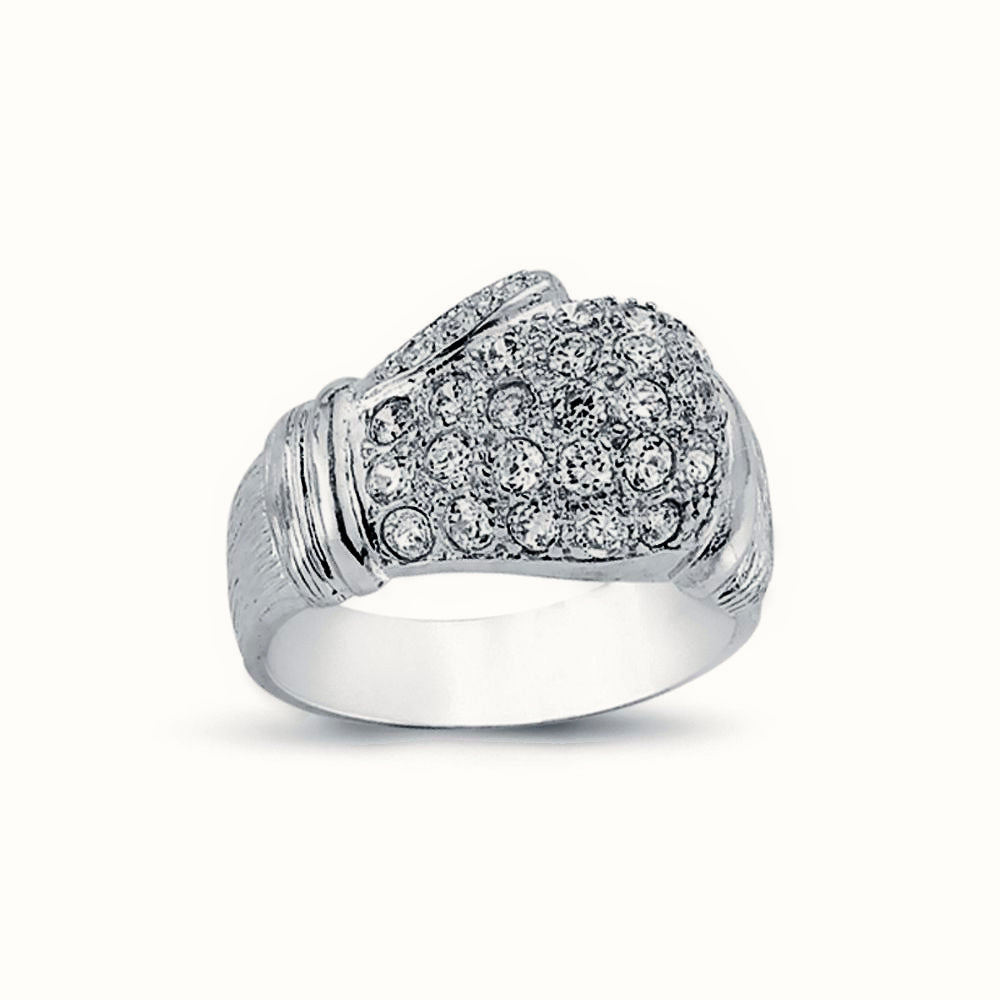 Sterling SilverCZ Set Boxing Glove Ring – ARN097