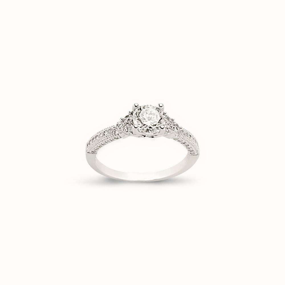 Sterling Silver CZ RBC Ring – ARN137