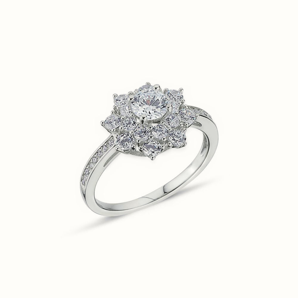 Sterling Silver CZ Cluster Ring – ARN145