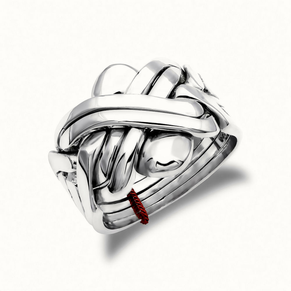 Sterling Silver 6 piece Puzzle ring – ARN208