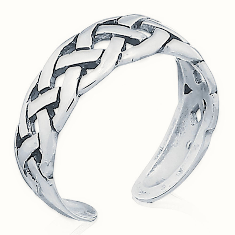Sterling Silver Weave Toe Ring – ATR002